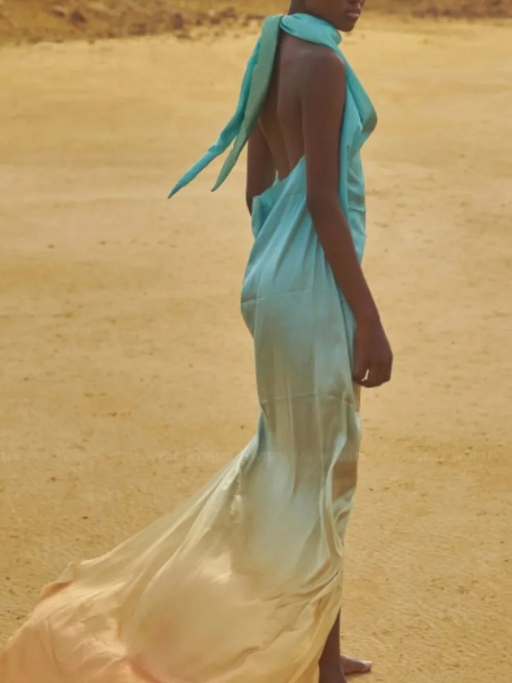 Baobab Collection Ombre Halter Maxi Dress – Size Small - Picture 3 of 9